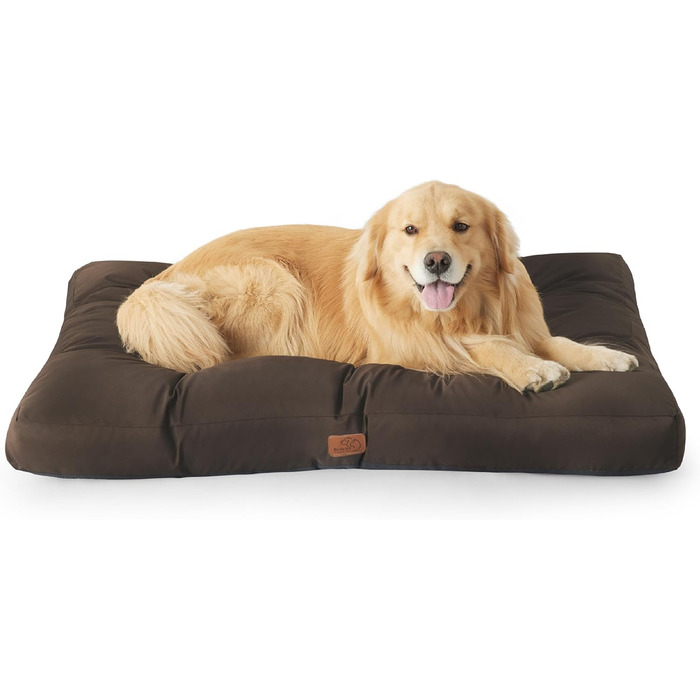 Килимок для собак BEDSURE великих порід, 111x89 см, водонепроникний, коричневий, 10 см заввишки