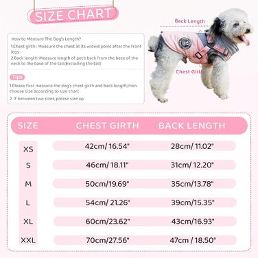 Зимовий теплий одяг для цуценят, світловідбиваючий, водонепроникний, з шлейкою для собак маленьких та середніх порід, L, Червоний