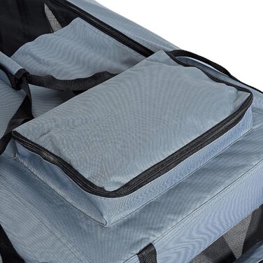 ESTEXO Клітка для собак, переноска для котів, дорожня переноска XXL сірого кольору