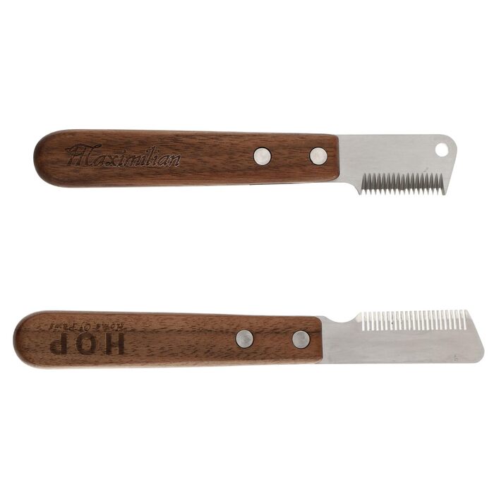 Набір для догляду за шерстю котів: щітка-вичесальник та щітка для вичісування. Ергономічна ручка з дерева для ефективного видалення шерсті та догляду за довгошерстими котами