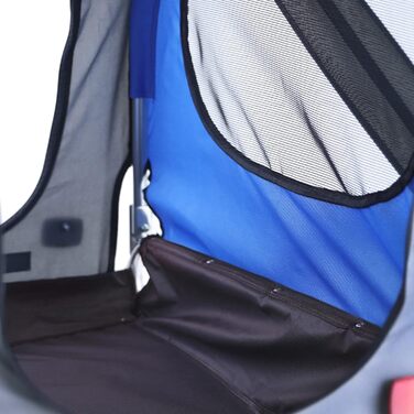 Причіп для велосипеда, переноска для собак, складна, до 40 кг, сірий, блакитний