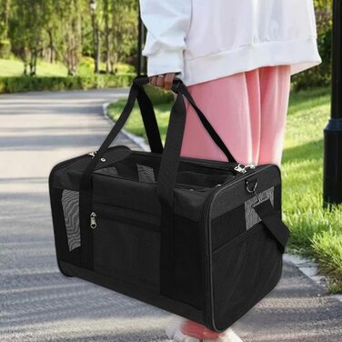 Транспортна переноска для собак та котів | Складане ліжко для котів | Рюкзак для прогулянок, парку, відпочинку на природі, подорожей, дому, кемпінгу, пікніків, покупок, чорний