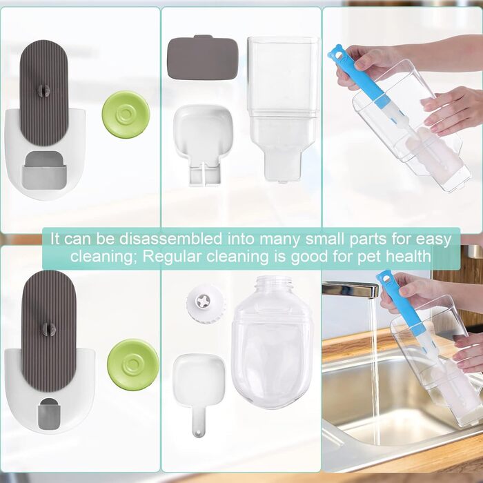 Автоматичний диспенсер води Lemtrflo для тварин, годівниця для кроликів, свиней та хоряків, набір, зелений (білий/коричневий)