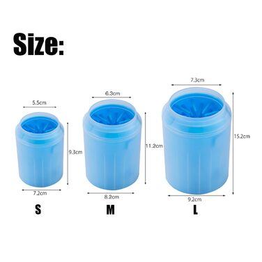 Очищувач лап для собак, портативний для прогулянок, силіконові щітки, Ø5/6/7 см, видаляє бруд (зелений, L)