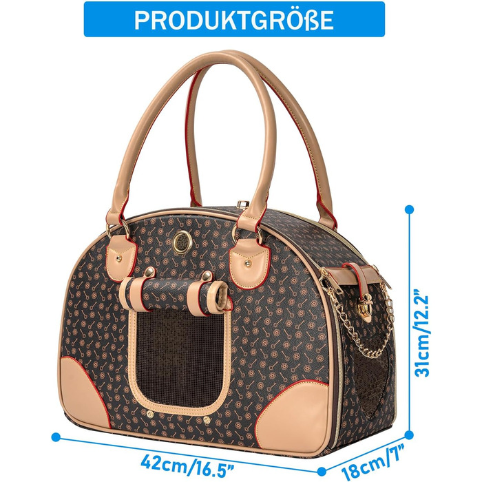 Сумка для собак OUUTMEE, 42 x 18 x 31 см, до 4 кг, для подорожей, переноска для маленьких собак та котів