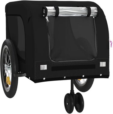 Фургон для собак Fasba: велосипедний причіп для тварин з відбивачами та прапорцем, чорний, 125 x 63 x 66 см