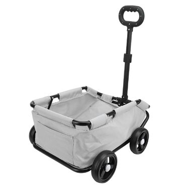 Дитяча коляска для собак, 4-колісна ручка, регульована коляска для малих та середніх собак, візок для джогінгу з собакою, коляска, водонепроникна з м'якою оббивкою сірого кольору
