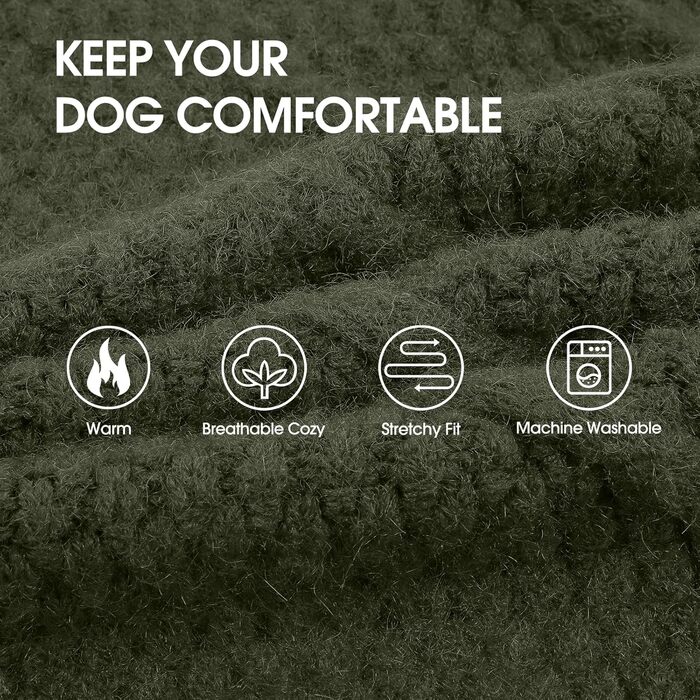 Світшот для собак IECOii, теплий зимовий пуловер для великих собак, військовий зелений (XX-Large)