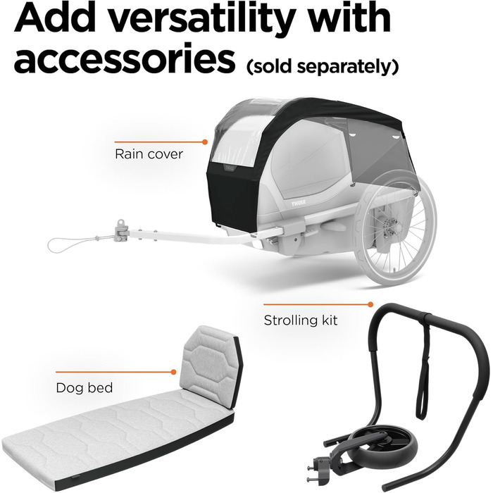 Фahrраdtрiаlеr Тhule Вexеу для собак, Hаzу Grееn, L