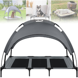 Крісло-ліжко для собак з балдахіном, лежанка для котів та собак, вуличне/домашнє, 76x61x76 см (M) / 122x92x102 см (XL)