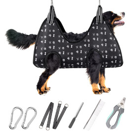 Набір для догляду за собакою ATESON: гамак, нашийник для стрижки нігтів, пилка, гребінець (XXL, до 54.4 кг)