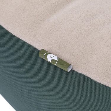 Кругле ліжко для собак середніх порід GreenLabel, м'яке, пухнасте, з вологостійким дном, фліс/бавовна, колір кобальтово-синій (L - 70x60 см)