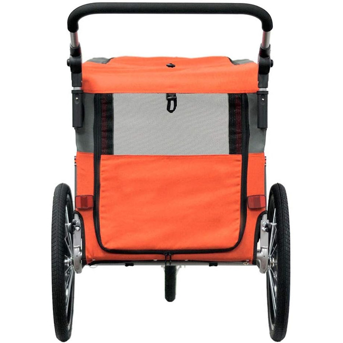 PAPILIOSHOP: Причеп для собак та котів, вагон для домашніх тварин, 3 розміри, Оранжевий L