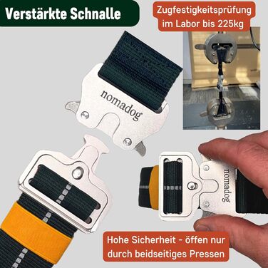 Нашийник для собак Nomadog Trailblazer S: міцний, тактичний, з ручкою, для великих собак