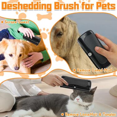 Fellwunder: щітка для видалення шерсті домашніх тварин, гребінець проти випадіння шерсті, підходить для всіх типів шерсті. М'який інструмент для вичісування підшерстка (1x щітка Fellwunder)