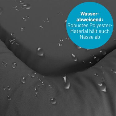 Ортопедичне собаче ліжко для відпочинку на вулиці Luna: 70x55 см, 60°C, Vicochaum, стійке до подряпин, для маленьких собак (M, Чорний)