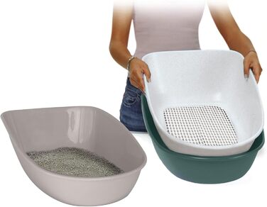 Лоток для котів Stefanplast Furba з ситом для очищення, 59x39x22 см
