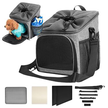 Кошик для велосипеда з собакою, знімні аксесуари - легкий, з сумкою, дихаючий, для покупок, походів у гори, подорожей, кемпінгу