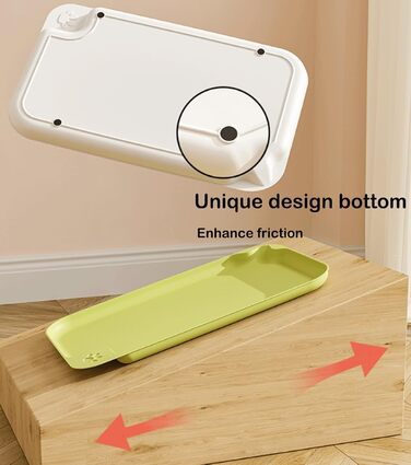 Водонепроникний килимок для годування собак та котів Octonyluck, 57.5x35.5 см, неслизький, легко миється, харчовий, зелений