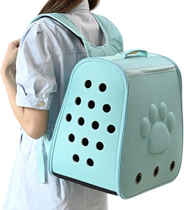 Трансформер для тварин: переноска-рюкзак для котів та маленьких собак (блакитна)
