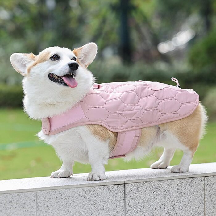 Зимовий одяг для собак: теплий, вітронепроникний зимовий жилет/манта для собак, комфортна куртка для маленьких, середніх та великих порід (сірий)