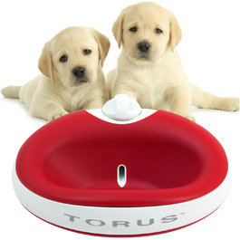 Автоматична поїлка Torus Pet Mini 1 л, червона, з фільтрацією, для котів та малих собак, портативна, антимікробна, BPA Free
