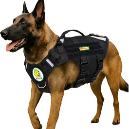 Шлейка для собак EpicRove RoveVest Air, чорна, L – легка, дихаюча, регульована, для прогулянок та активного відпочинку