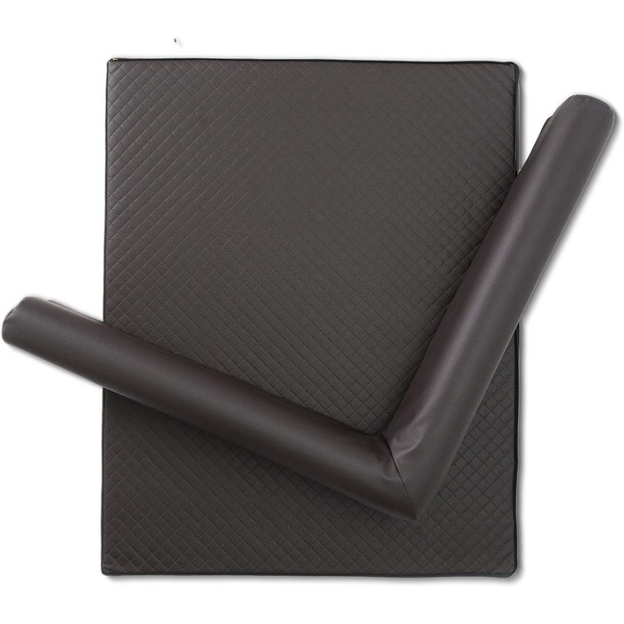 Софа-ліжко для собак Mayaadi-Home Eck, коричнева, 80x100x10 см, з штучної шкіри