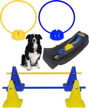 Набір для аджиліті SPORTIKEL24 Superhund: Пружина, перешкоди та кільця для собак - ідеально для аджиліті-спорту