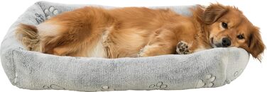 Крісло-лежанка для собак TRIXIE Nando, 60x50 см, сірого кольору, з м'якою наповнювачем, для середніх собак, антиковзаюче, 37845 L 50 x 60 x 9 см
