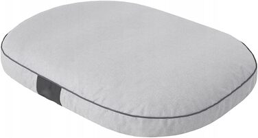 Матрац для собак овальної форми, 87x68x15 см, сірий - водонепроникний, кучелистий, для собак маленьких, середніх та великих порід, підходить для вулиці, можна прати