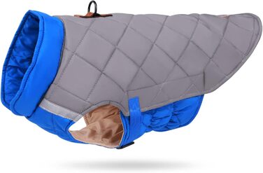 Теплий зимовий одяг для собак: куртка, жилетка, пуловер для малих і середніх порід (чіхуахуа, бульдог), колір зелений (сірий), розмір M