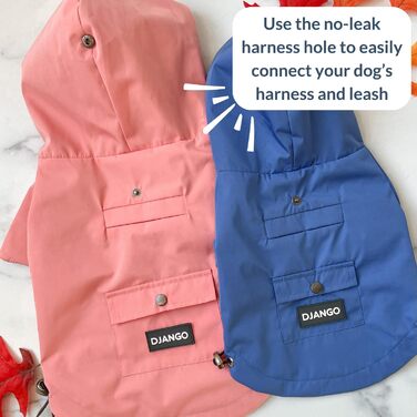 Водонепроникний дощовик для собак DJANGO Highland, оливковий, розмір M, з капюшоном та кишенею, для маленьких та середніх собак