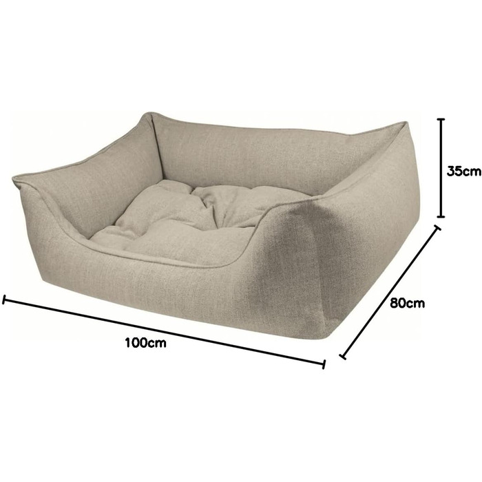 Лягу для собак Eco Dog Grey - знімний чохол та наповнення, які можна прати, для суглобів, м'який, міцний, преміум-якість, Made in Germany, розмір XL, сірий XL