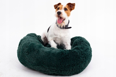 М'яке плюшеве ліжко для собак, зелене, 120 x 120 см