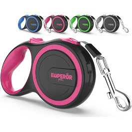 Рулетка для собак Emperor Pets 8м, до 50 кг, міцна висувна повідок з антиковзною ручкою, гальмо, пауза та блокування, для великих собак