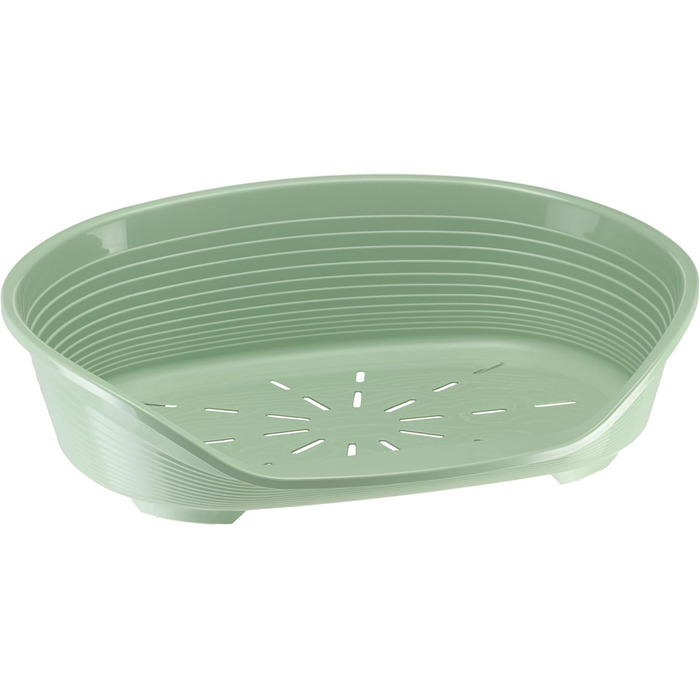 Крізь лежанка для собак Ferplast Siesta Deluxe, велика, зелена, 84 x 55 x 28,5 см, пластик, зручна, миюча