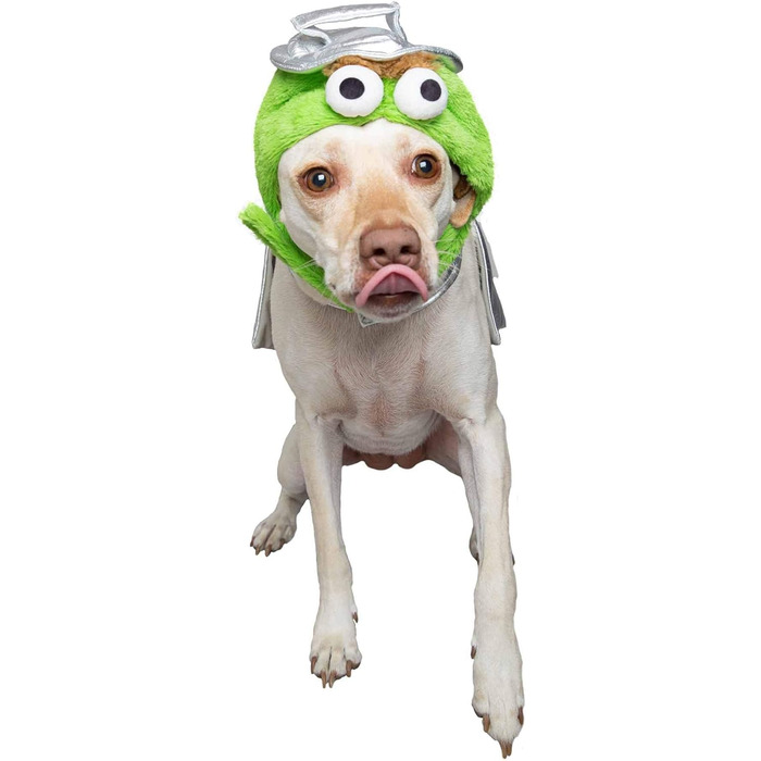 Костюм для собак Pet Krewe Oscar The Grouch, X-Large, для маленьких, середніх, великих та екстра-великих собак, ідеально для Хелловіну, Різдва, вечірок, фотосесій, подарунок для любителів собак, срібний