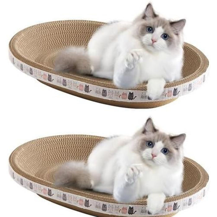 Килимок-крісло для котів з картонної гофрованої поверхні (2 шт.)