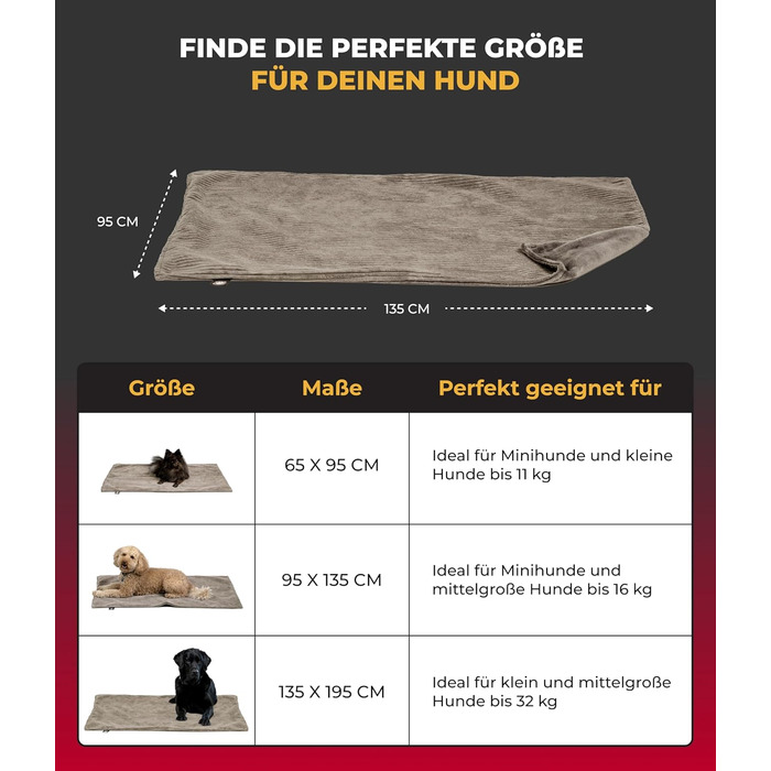 Водонепроникний плед для собак на диван – захист від плям – дихаючий та пральний – для собак та котів – Made in Germany (Бежевий, 95x135 см)