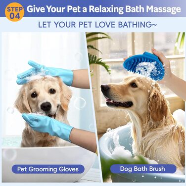 Набір для догляду за тваринами 10 предметів: щітка для собак проти випадання шерсті з обрізачем кігтів та тримером, аксесуари для догляду за собаками/котами, гребінець для видалення ковтунів + аксесуари для купання для всіх тварин