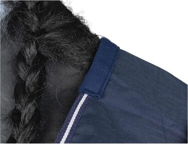 Деки для коней Marengos Comfort: водонепроникна, дихаюча, з флісовою підкладкою та еластичними перехресними ременями, 145 см, колір морський