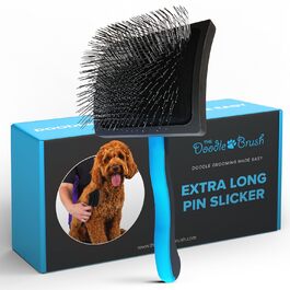 Щітка для собак Doodle Brush, пуходерка для кокапу, пуделів, догляд за довгошерстими собаками, розплутуюча щітка з подовженими металевими голками
