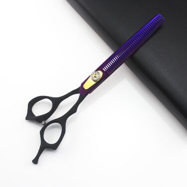 Набір професійних ножиць для грумінгу JIESENYU: 7 дюймів, ножиці для шерсті, вигнуті ножиці, ножиці для фінальної обробки (4 шт.) для собак, фіолетовий