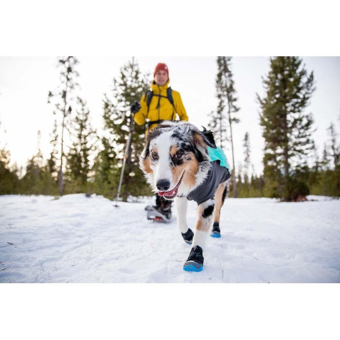 RUFFWEAR Cloud Chaser Jacket – теплий та водонепроникний дощовик для собак з рукавами, Aurora Teal, X-Small