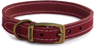 Нашийник для собак Ancol Timberwolf, шкіряний, кольору полуниці, 34-43 см