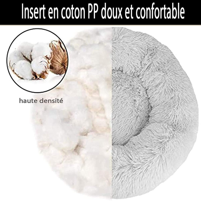 Ортопедичне ліжко для собак великих порід, XL, плюшеве, 110/120 см, зручне, миється