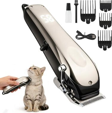 Бездротова машинка для стрижки шерсті коней Leise, 20W, 1500mAh, для густого волосся, стрижка собак та коней, 180x45 мм