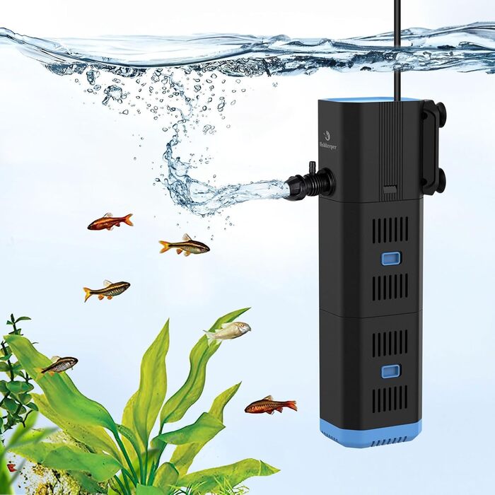 Акваріумний фільтр Fishkeeper 1000 л/год, 16W, для акваріумів 120-300 л, 4-в-1 (фільтр, аератор, помпа, губка)