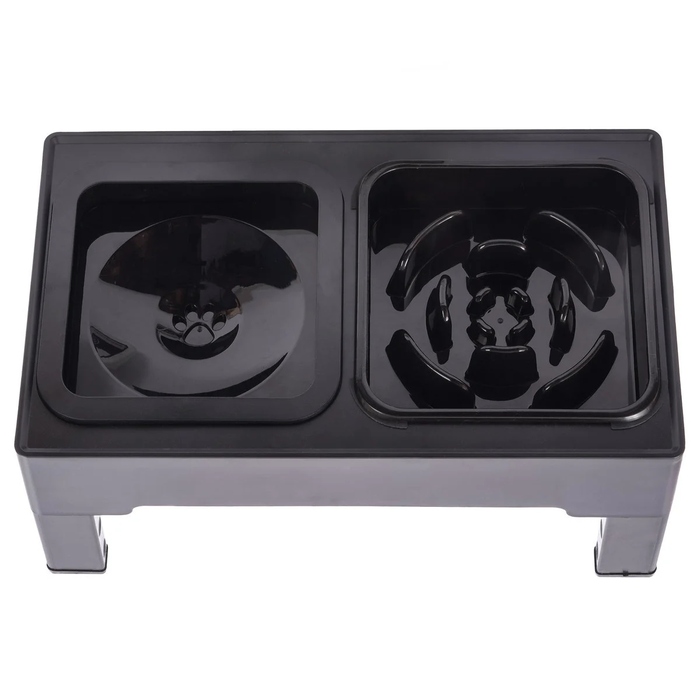 Миска для собак та котів: антиковзаюча, з регульованою висотою підставки та системою сповільнення їжі